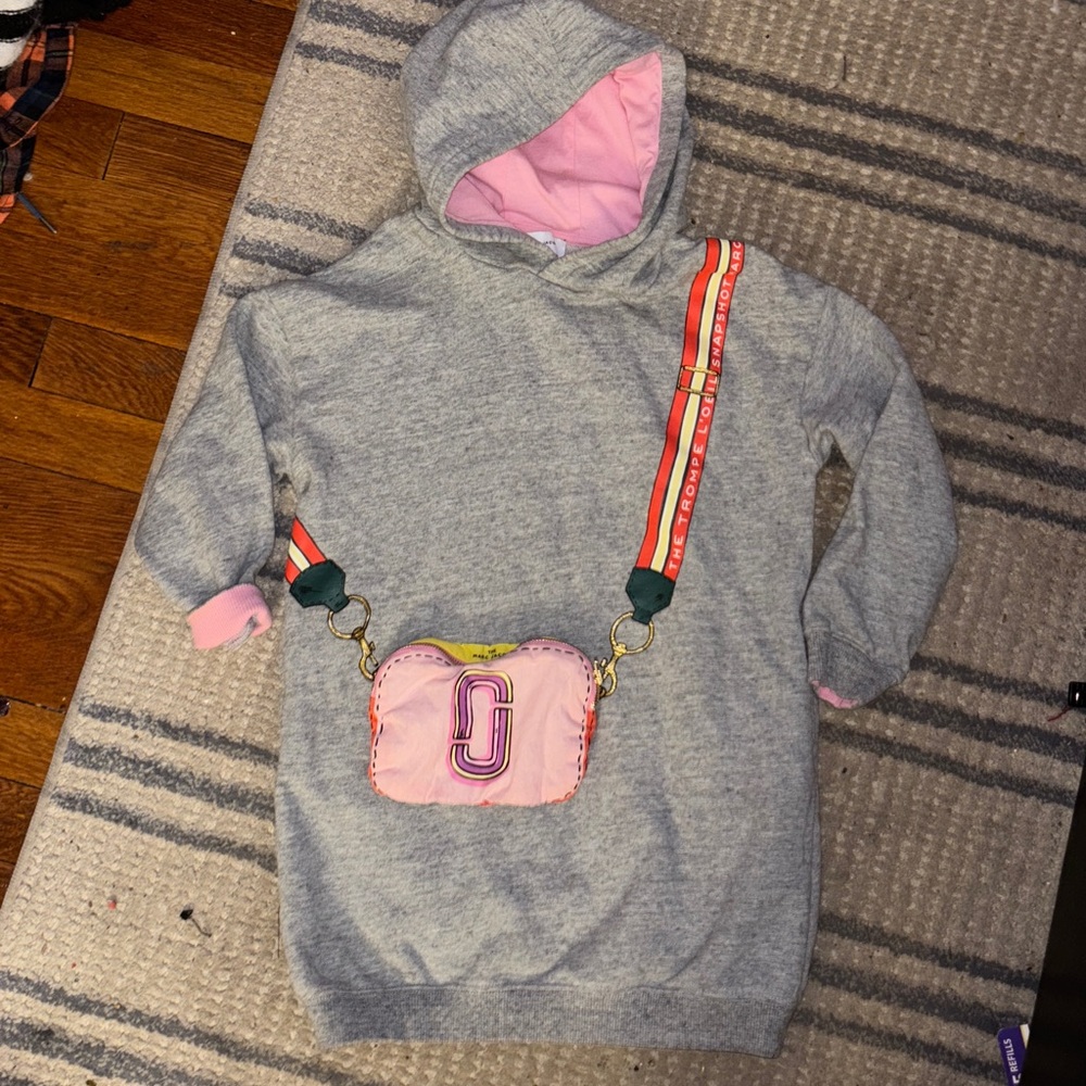 Kids Marc Jacobs Grey & Light Pink dress. EUC